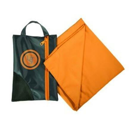 ULTIMATE SURVIVAL TECHNOLOGIES 16 x 16 in. Microfiber Towel 0.5 with Travel Pouch Camping Towel, Orange UST-20-CCR0007-08